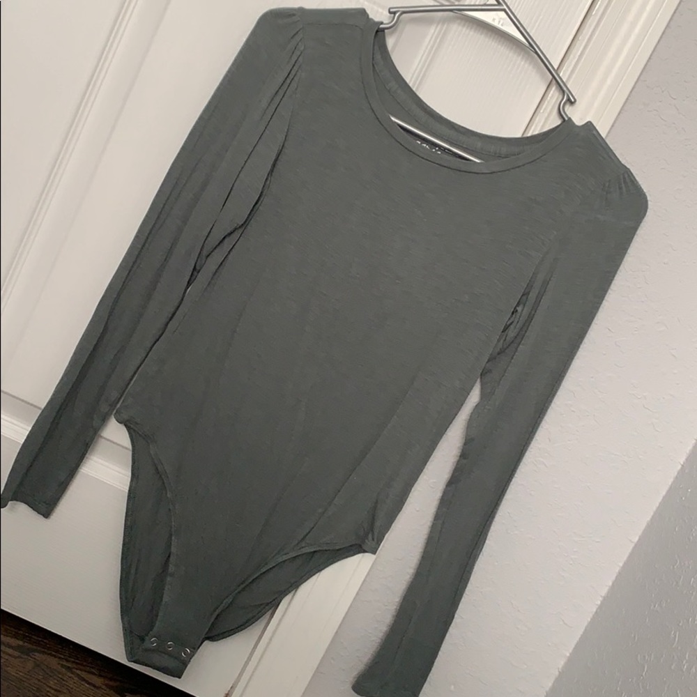 Long sleeve sage one-piece!
